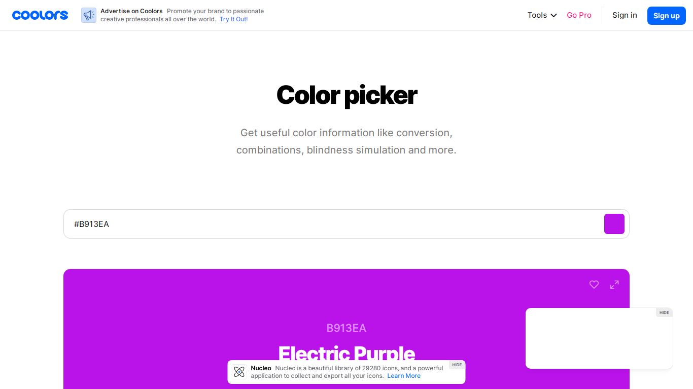 Color Picker - Coolors